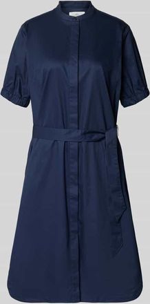 Fynch-Hatton Fynch-Hatton Regular Fit Kleid mit Stehkragen in Marine, Gr&ouml;&szlig;e 34