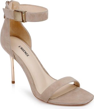 L'agence Thea Ankle Strap Sandal in Macaroon at Nordstrom, Size 8.5