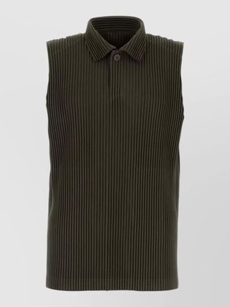 Homme Pliss&eacute; Issey Miyake polyester polo shirt