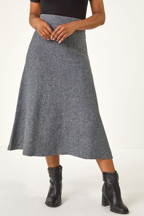 Roman Stretch Knitted Midi Skirt