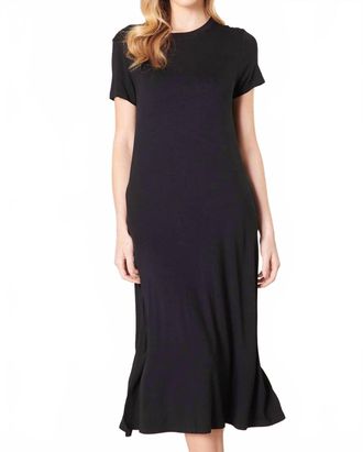 Sugarlips Joplin Jersey Knit Midi Shirt Dress In Black