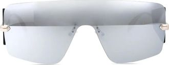 Alexander McQueen Eyewear Occhiali da sole a specchio - Argento