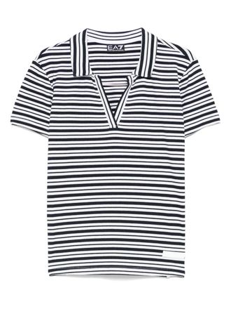 Emporio Armani striped T-shirt - women - Viscose/Spandex/Elastane - M - Black