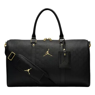 Nike Jordan Monogram 25L Duffle Bag Black Gold HV2856-011