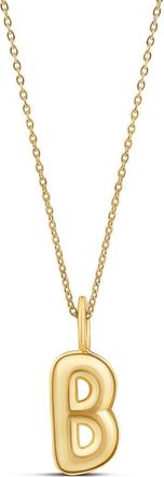 SHYMI Bubble Letter Initial Charm Necklace in Gold at Nordstrom