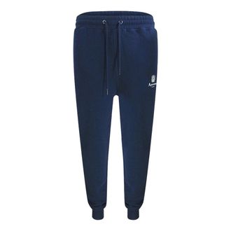Aquascutum Mens Active Basic Rib Track Pant Navy Blue Sweatpants Cotton - Size X-Large