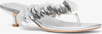 Michael Kors Loretta Sequin Embellished Metallic Sandal