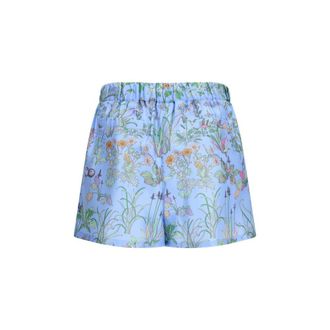 Gucci Womens Blue Silk Bermuda Shorts