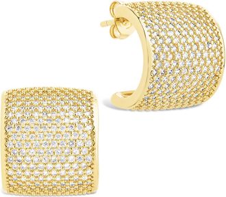 Sterling Forever Simone CZ Stud Earrings