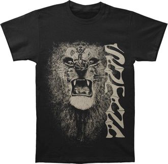 Santana Mens White Lion T-shirt in Black, Size: Medium, Color: Black