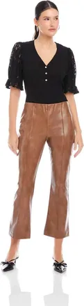 Fifteen Twenty Sigourney Pintuck Pants In Latte