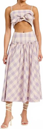 En Saison Savoy Midi Skirt In Purple