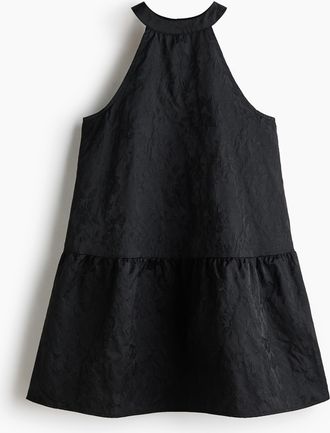 H&M Kleid aus Jacquardstoff - Schwarz