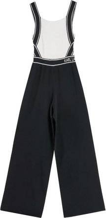 Karl Lagerfeld Gebreide Logo Jumpsuit - Dames - Jumpsuits - Zwart - L - Jumpsuits & Playsuits