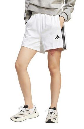 adidas 3-Stripes Shorts in White/Black at Nordstrom Rack, Size X-Small