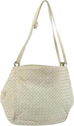 Bottega Veneta Pre-owned Shoulder Bags, female, White, Size: ONE SIZE Pre-owned Vintage Shoulder Bag