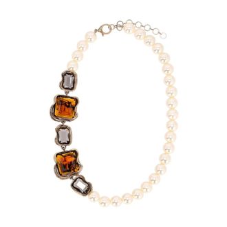 Max Mara Accessoires, Dames, Wit, ONE Size, Fresia Parels Ketting