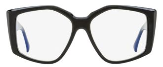 Max Mara MM5162-B Blue Block Butterfly Eyeglasses - Black