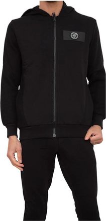 Plein Sport Stijlvolle Sweatshirt voor Mannen - Heren - Sportshirts - Zwart - M - Katoen - Fitness