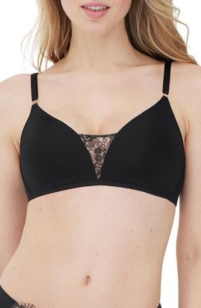 Skarlett Blue Entice Wireless Push-up Bra in Black/nylon at Nordstrom, Size 30A
