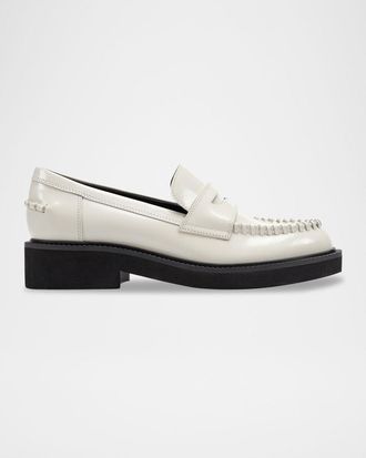 Marc Fisher Dagman Whipstitch Leather Loafers