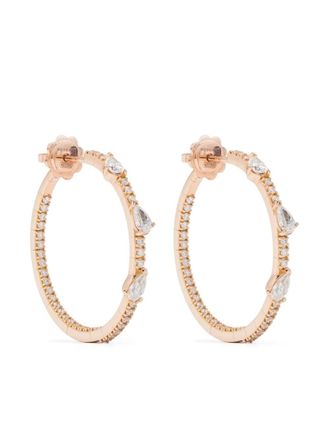 ROSEKEY 18K rose gold diamonds earrings - Pink