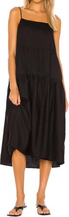 Enza Costa Strappy Tiered Dress In Black