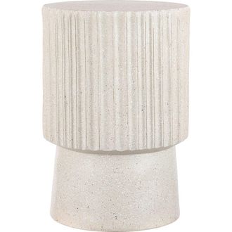 Jonathan Y Designs Louisa 19 Modern Art Deco Tambour Indoor/Outdoor Accent Table in Cream Terrazzo at Nordstrom