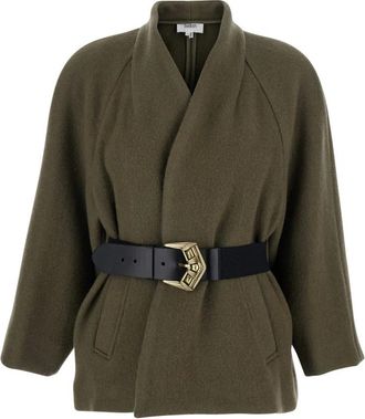 BA&SH Dames, Mantels, Groen, Maat: M Wol