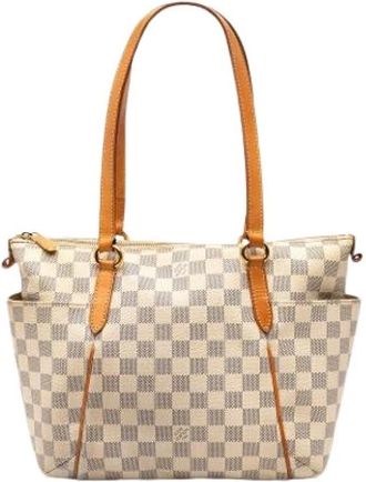 Louis Vuitton Pre-owned Tote Bags, female, White, Size: ONE SIZE Pre-owned Fabric Tote
