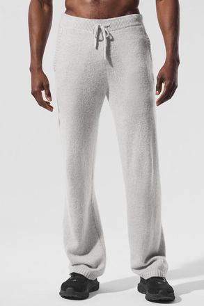 Alo | Wool Cashmere New Class Sweatpant in Pearl Grey Heather, Size: Small