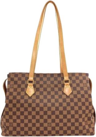 Louis Vuitton Pre-owned Shoulder Bags, female, Brown, Size: ONE SIZE Pre-owned Vintage Damier Canvas Tote Bag
