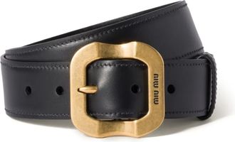 Miu Miu Cintura in pelle - Nero