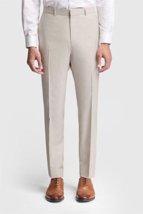 Ted Baker Mens Flat Fronted Slim Fit Suit Trousers in Light Grey Wool - Size 40 Regular