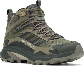 Merrell Moab Speed 2 Gore-Tex Mid Hiking Shoe in Olive at Nordstrom, Size 11.5