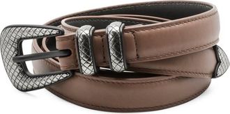 Bottega Veneta Leather Belt in Brown