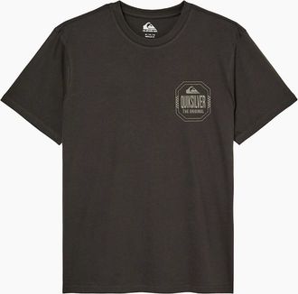 Quiksilver Mens Quiksilver Mens Ace Chest Short Sleeve T-Shirt - Grey - Size: 38