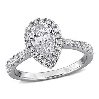 Mimi & Max 1 2/5ct TW Lab-Grown Diamond Engagement Ring Sterling Silver