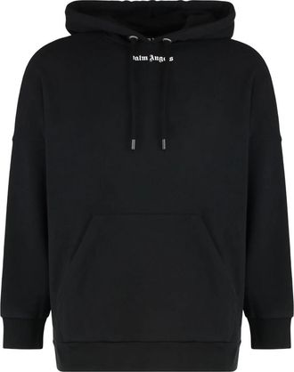 Palm Angels Classic Logo Hoodie - Heren - Hoodies - Zwart - S - Katoen - Hoodies & sweatvesten