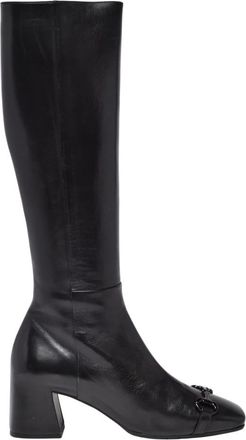 Mara Bini Schoenen, Dames, Zwart, 36 EU, Leer, Heeled Boots