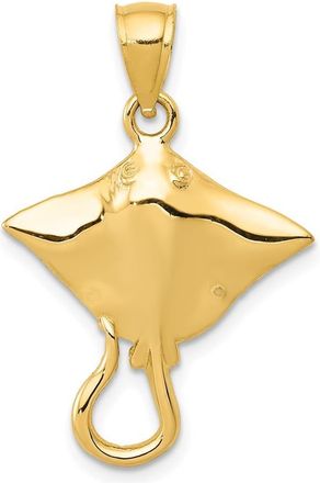 Diamond2Deal 14k Yellow Gold Stingray Pendant