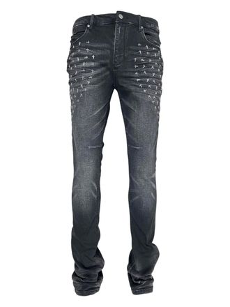Rta Olivier Stacked skinny jeans - men - Cotton/Other Materials/Spandex/Elastane - 29 - Black