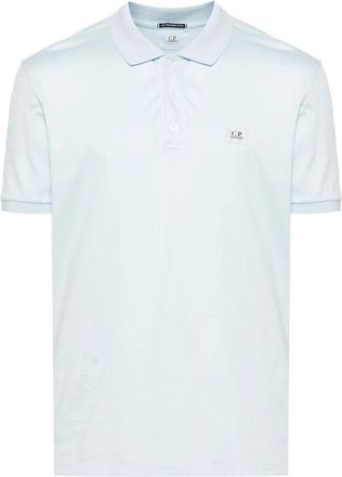 C.P. Company Logo Patch Polo Shirt - Heren - Polos - Blauw - M - Katoen - Tops