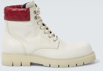 Bottega Veneta Haddock Intrecciato leather lace-up boots