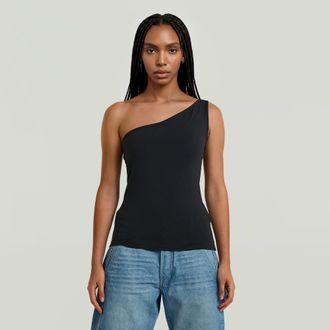 G-Star 2nd Skin One Shoulder T-Shirt - Zwart - Dames