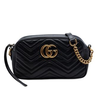 Gucci Pre-owned Gucci Small GG Marmont Matelasse Calfskin Crossbody Ladies GUVWR2SKRMVVZLF3