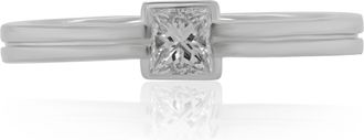 Diana M. Jewels 18kt white gold princess cut diamond ring containing 0.45 cts tw (GH VS SI)