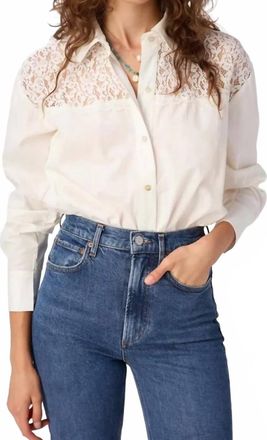 Cami NYC Silas Cotton Poplin Top In Macadamia