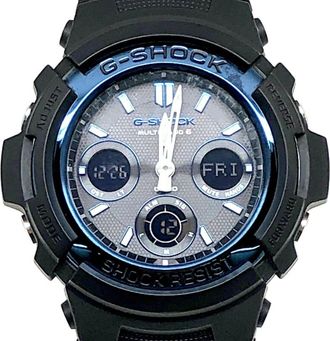 Casio G-Shock Metallic blue Resin Stainless Steel Wristwatch (Pre-Owned)