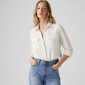 Levi's Elaine Utility Shirt - Womens - XS - White